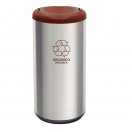Lixeira Inox Seletiva Piemonte Tampa Basculante Marrom Polipropileno 40 L- Tramontina